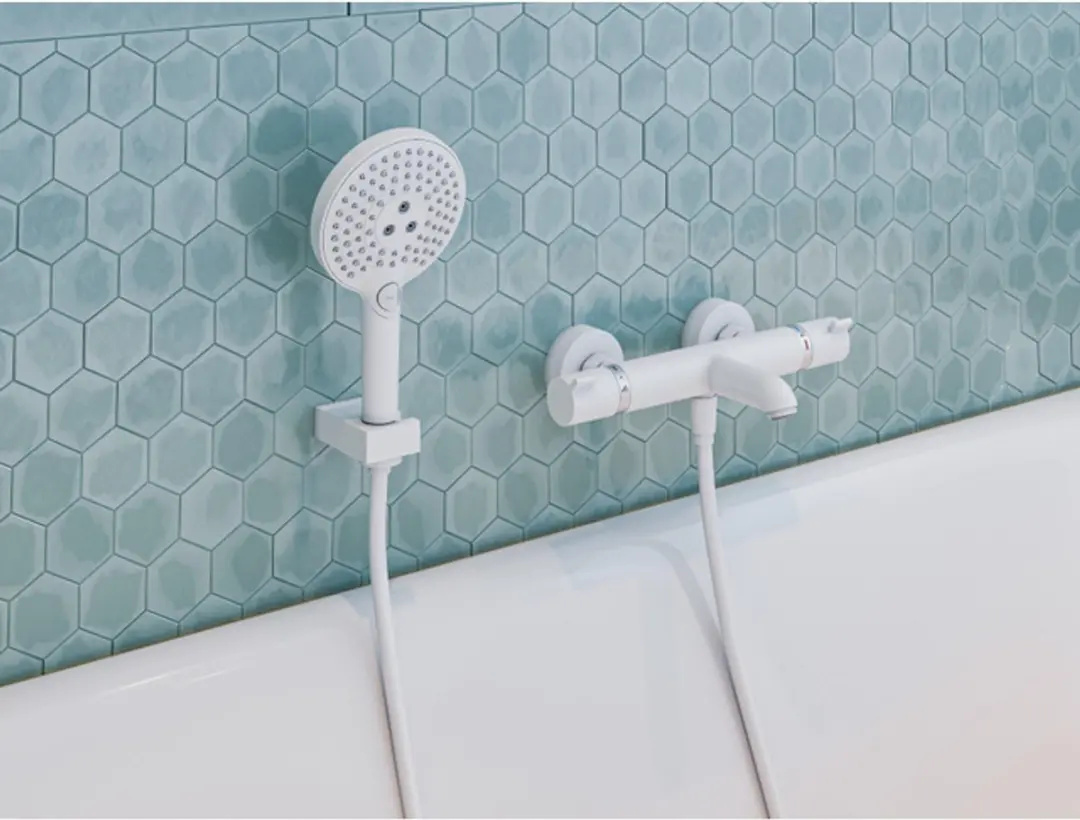 Hansgrohe Ecostat Comfort Opbouw Badthermostaat - Mat Wit - afbeelding 3 van 5