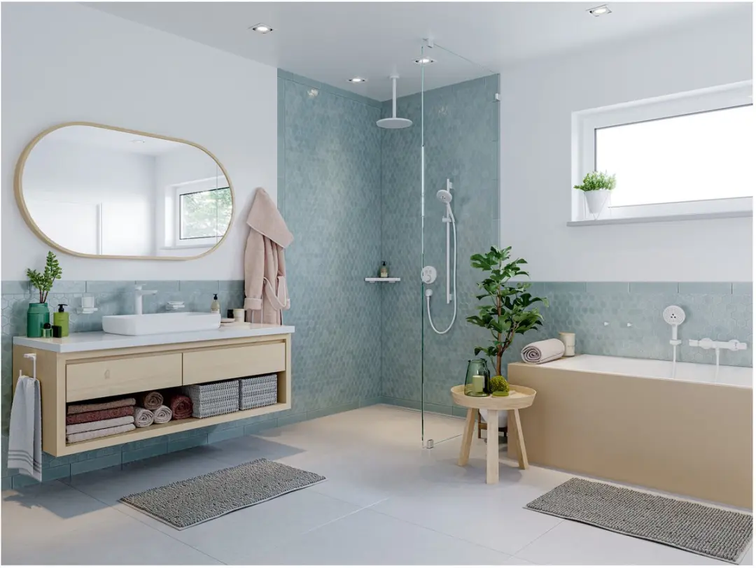 Hansgrohe Ecostat Comfort Opbouw Badthermostaat - Mat Wit - afbeelding 4 van 5