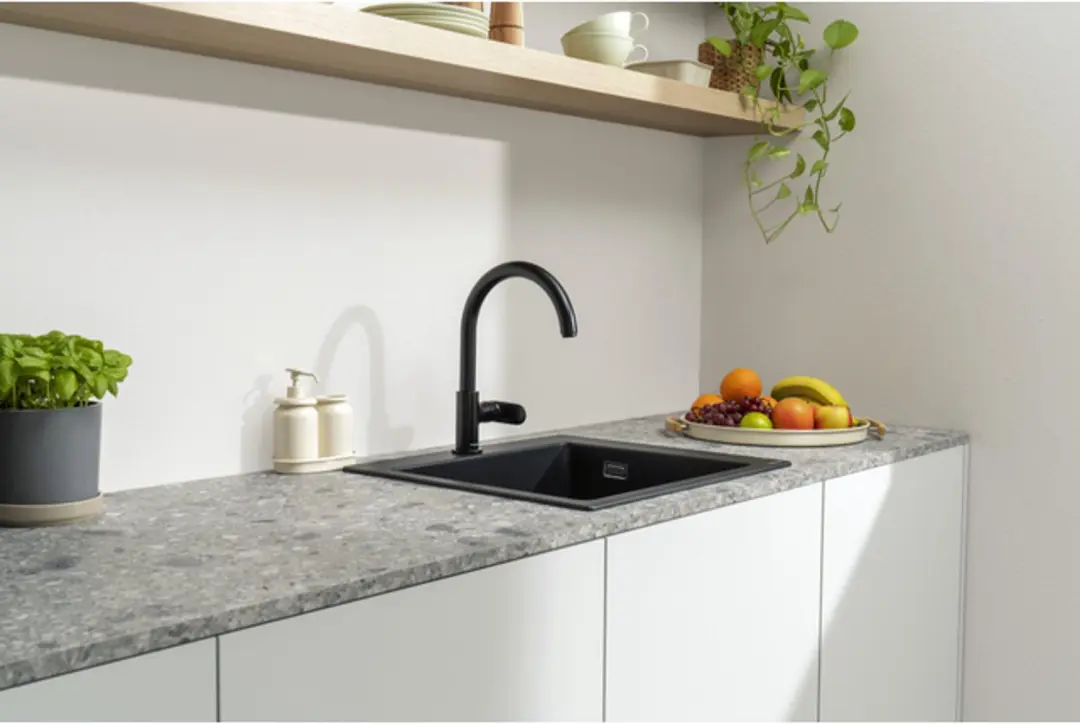 Hansgrohe Vernis Blend M35 Keukenmengkraan - Mat Zwart - afbeelding 3 van 6