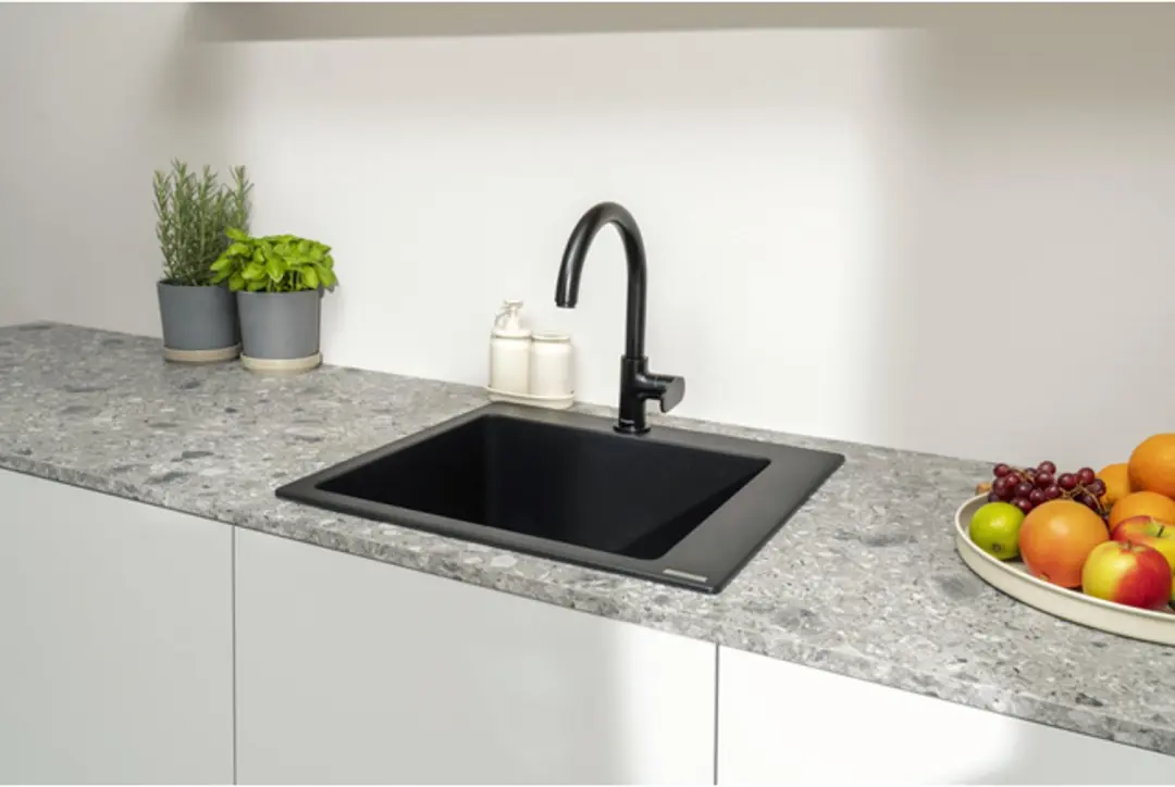 Hansgrohe Vernis Blend M35 Keukenmengkraan - Mat Zwart - afbeelding 2 van 6