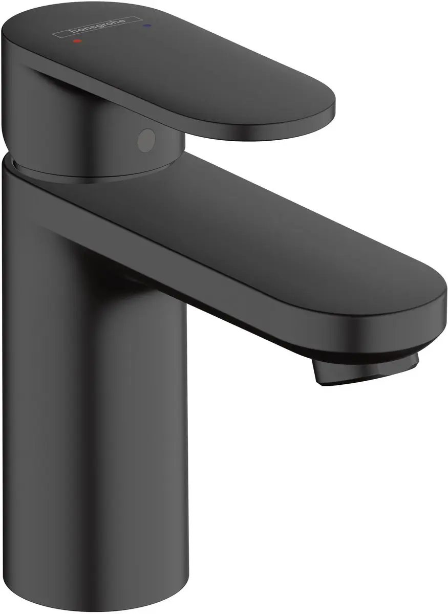 hansgrohe Vernis Blend - Wastafelmengkraan - Ééngreeps bediening - Met trekwaste - 100mm maat - Mat Zwart