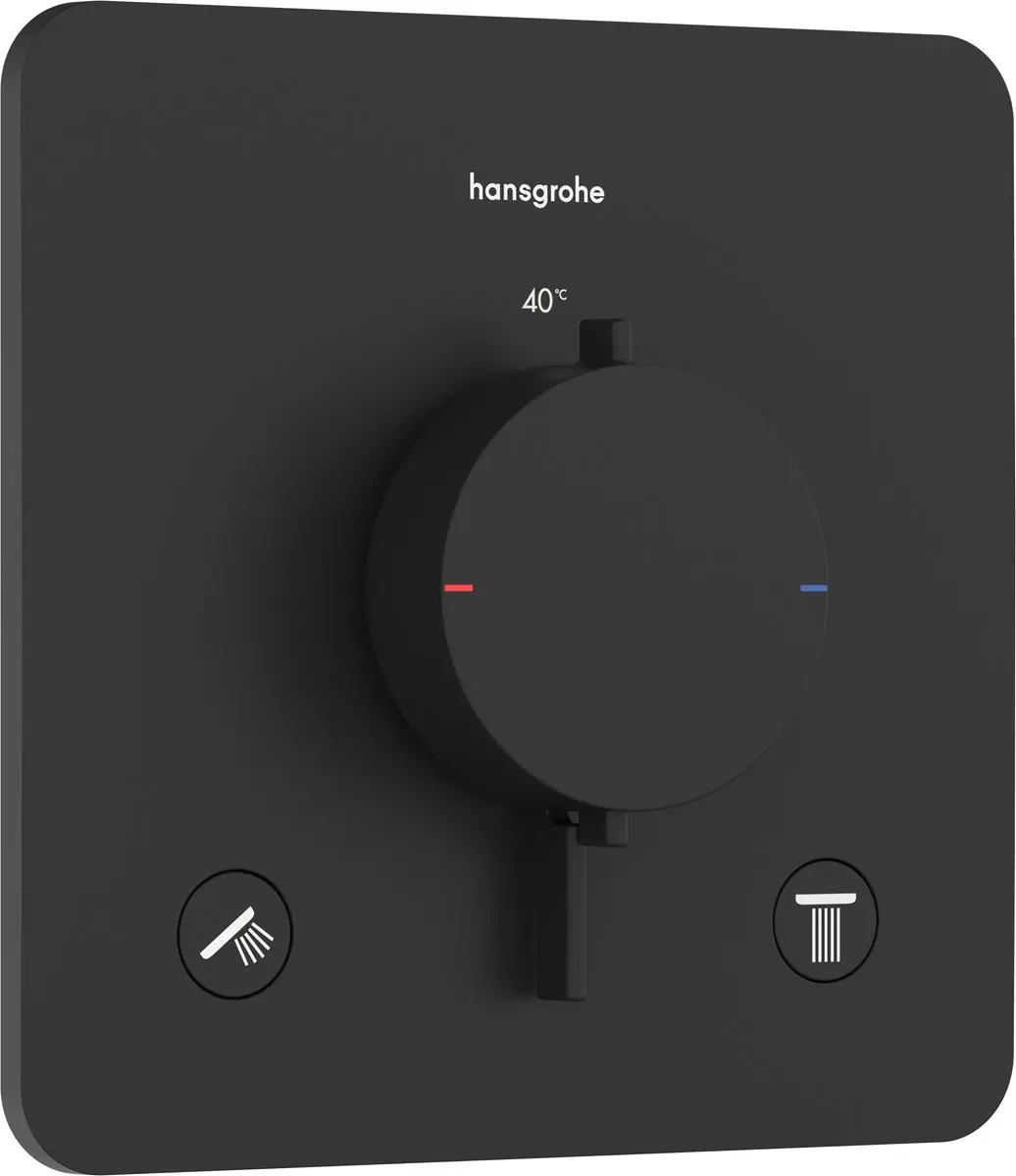hansgrohe Ecostat Comfort Q - Inbouwthermostaat - Ecostat thermostaat - Mat Zwart