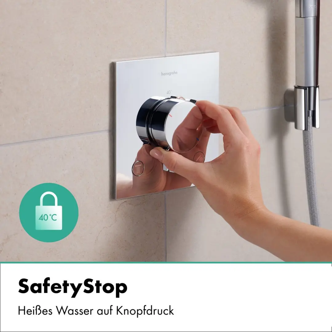 Hansgrohe Ecostat Comfort E Inbouwthermostaat - Chroom - afbeelding 5 van 6