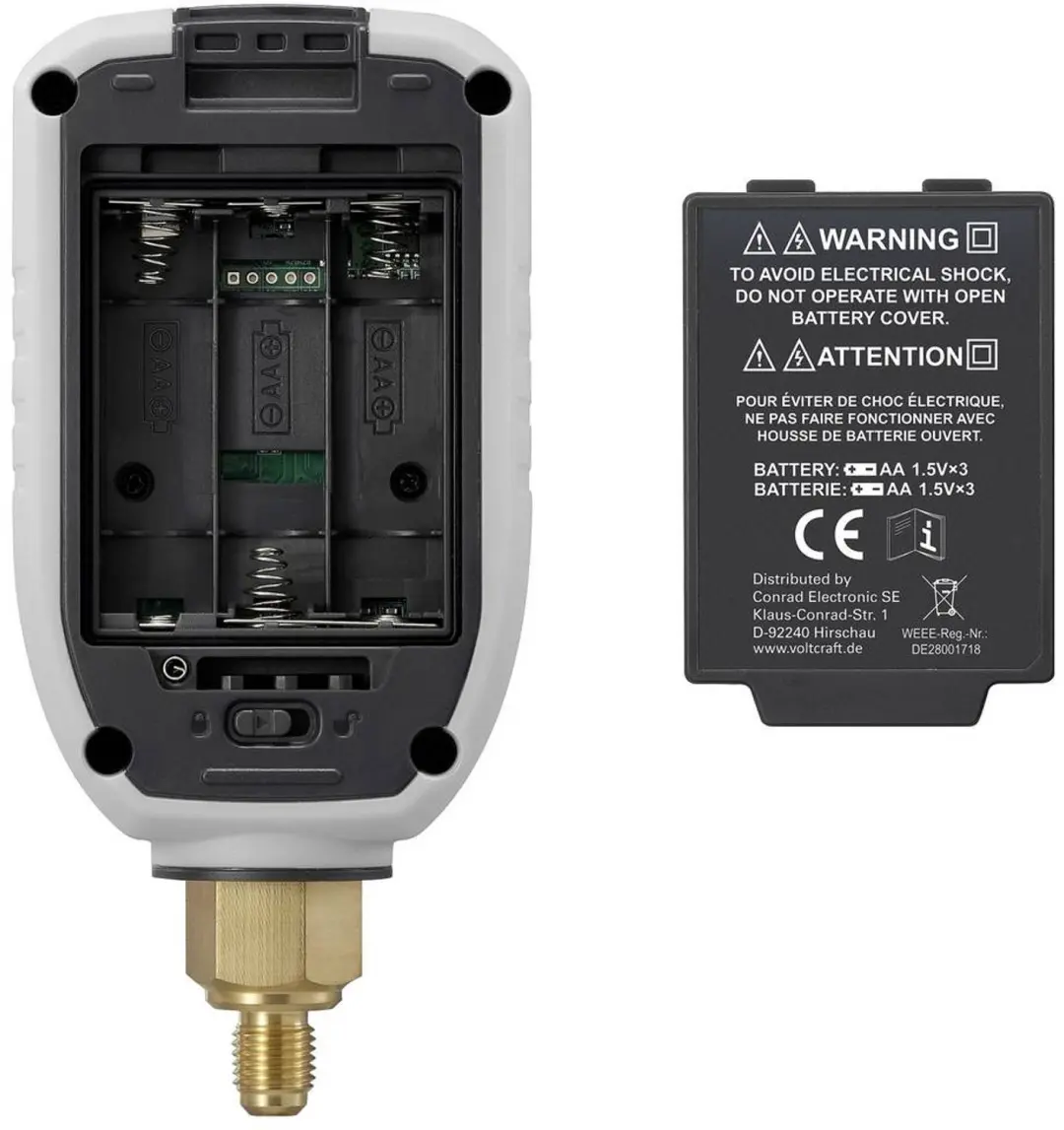 Voltcraft PR-300 BTR Absolutedrukmeter -1 - 60 bar - afbeelding 5 van 5