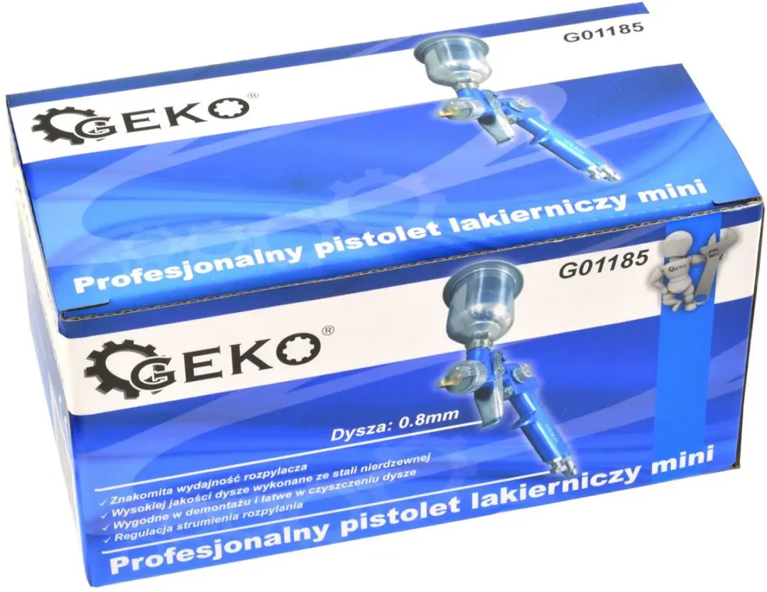 GEKO Compacte HVLP Spuitpistool - 0,8 mm - 125 ml - afbeelding 4 van 6