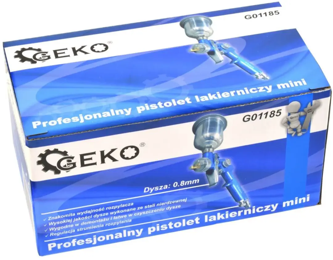 GEKO Compacte HVLP Spuitpistool - 0,8 mm - 125 ml - afbeelding 3 van 6