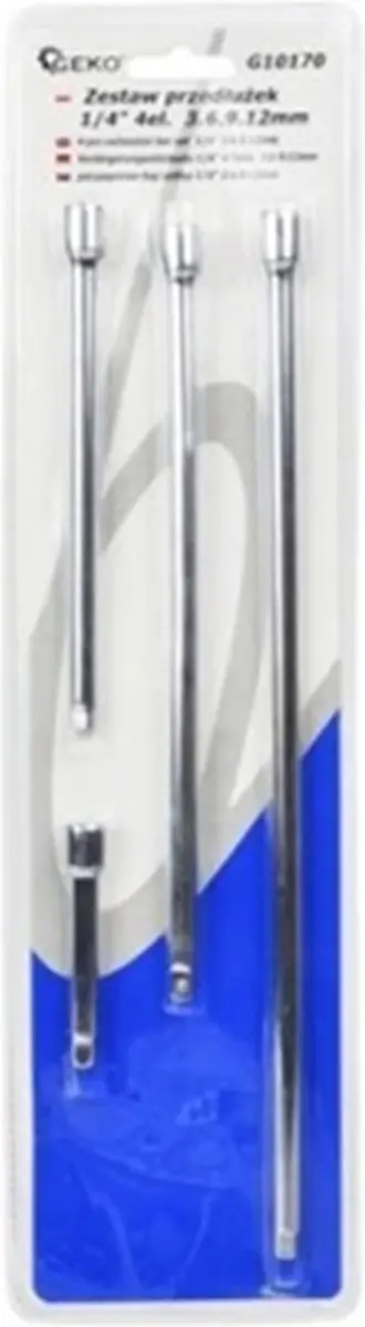 GEKO Verlengstukken Set 1/4 inch - 75-300mm - 4 stuks - afbeelding 5 van 6
