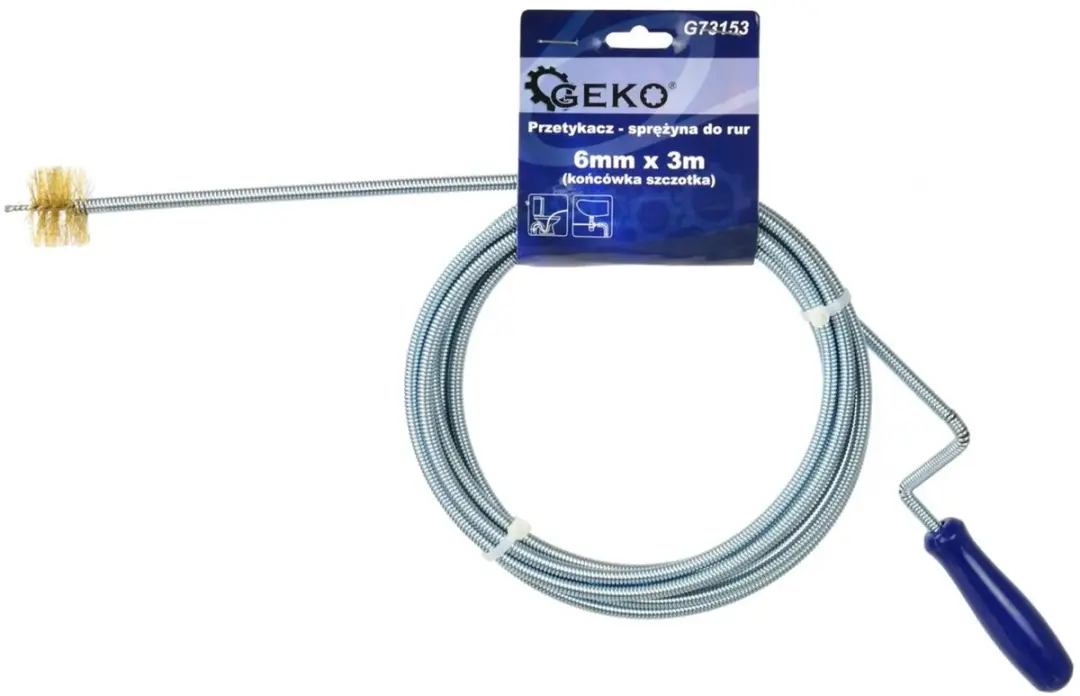 GEKO Flexibele Afvoerontstopper - 6mm x 3m - afbeelding 3 van 3