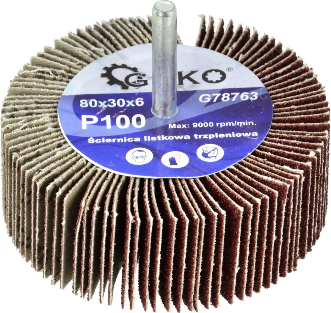 GEKO Lamellenschijf - P100 - 80x30mm - 6mm as - afbeelding 3 van 3