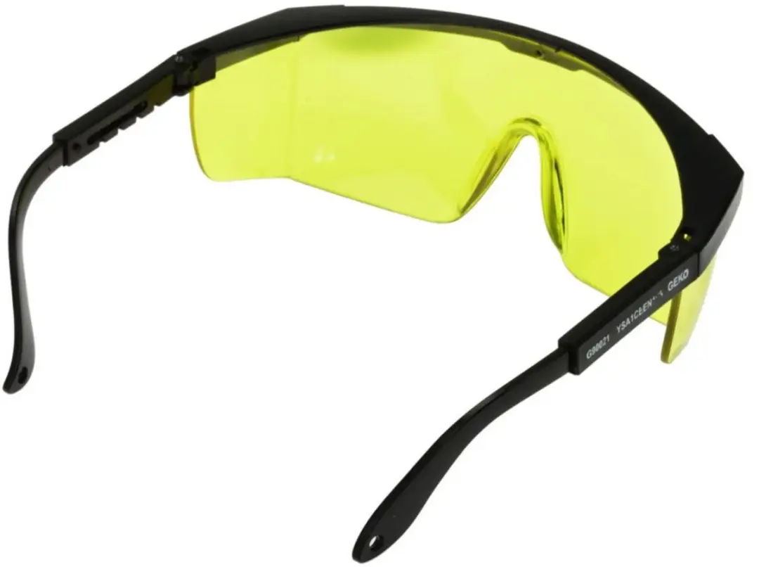 GEKO Veiligheidsbril - Polycarbonaat Lens - Geel - afbeelding 2 van 3