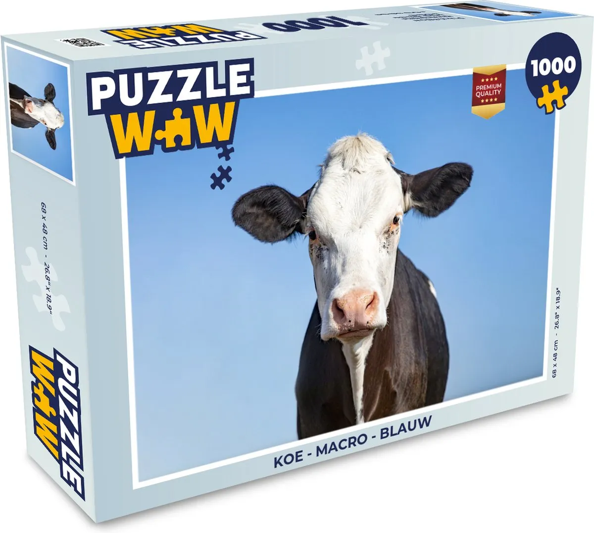 PuzzleWow Koe Macro Legpuzzel 1000 Stuks