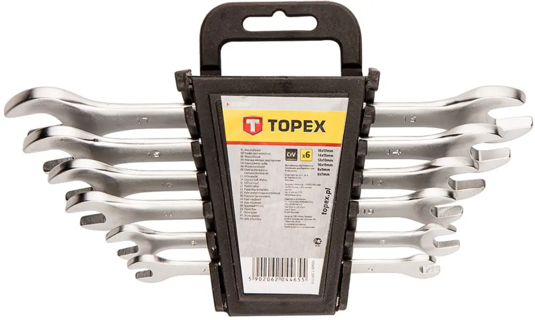 Topex Dubbele Steeksleutelset 6-17mm