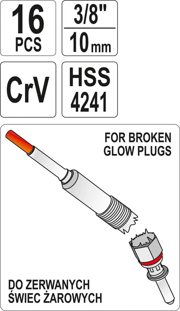 Yato YT-05342 Gloeibougie Demontagegereedschap - 10 mm - afbeelding 2 van 3