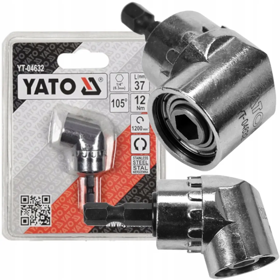Yato Hoekadapter 1/4" HEX 105° YT-04632