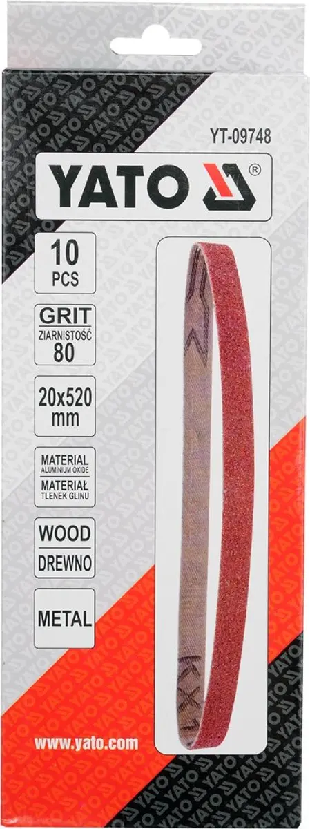Yato YT-09748 Oneindige Schuurband 20x520mm P80