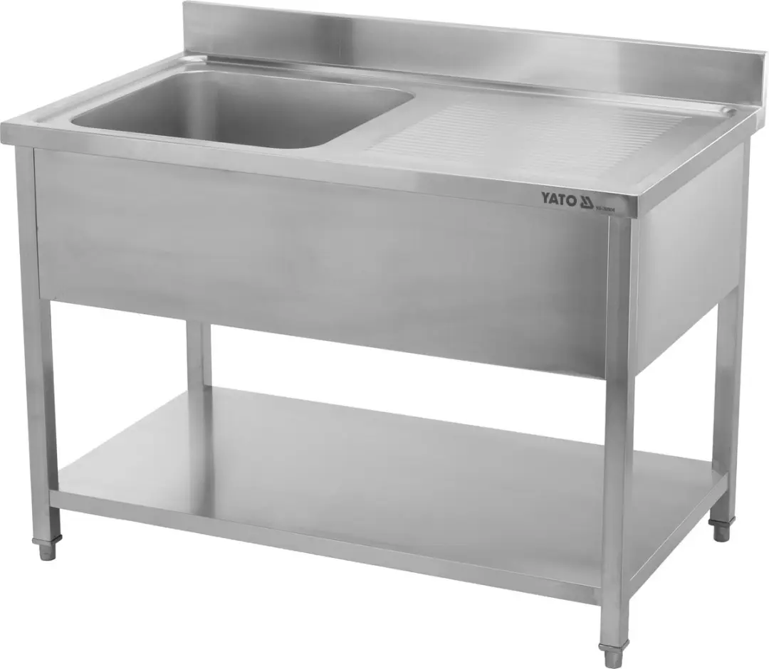 YATO Gastro RVS Spoeltafel 1200 x 700 mm met Diepe Spoelbak