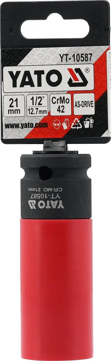 Professionele Lange Krachtdop 21 mm