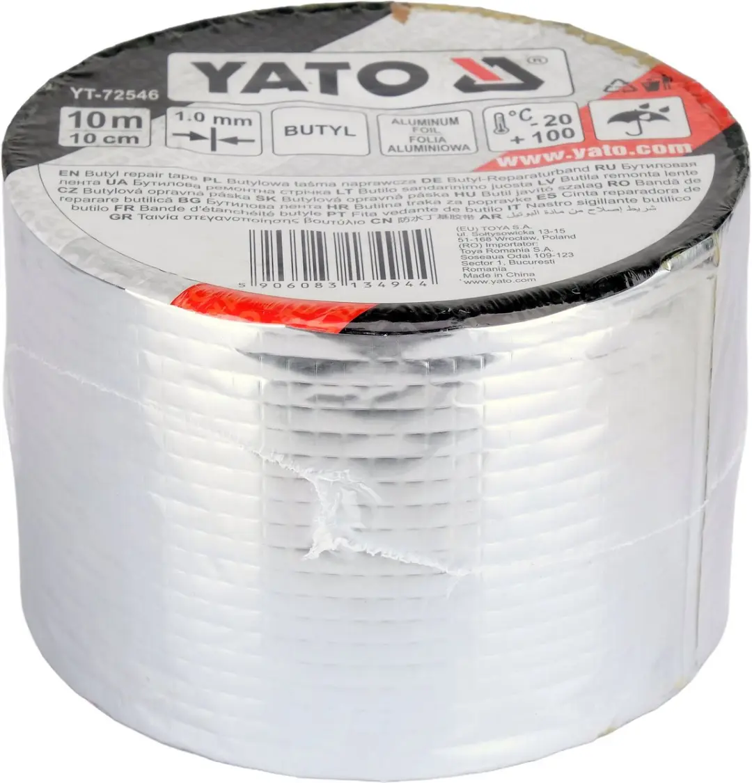 YATO Hoogwaardige 50MM X 10M Butyl Reparatie Tape