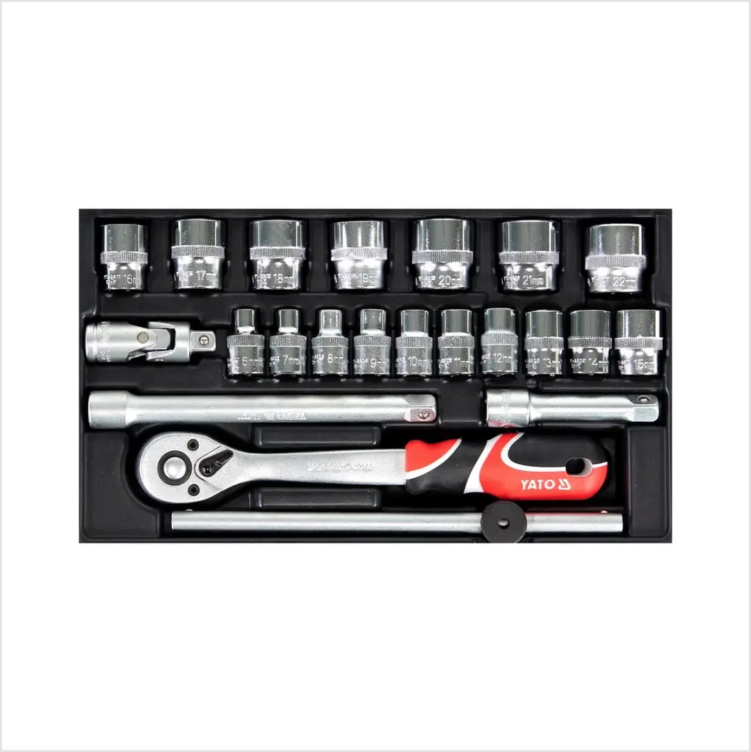 Yato YT38561 Doppenset 3/8" - 22 Stuks - Zwart - afbeelding 4 van 6