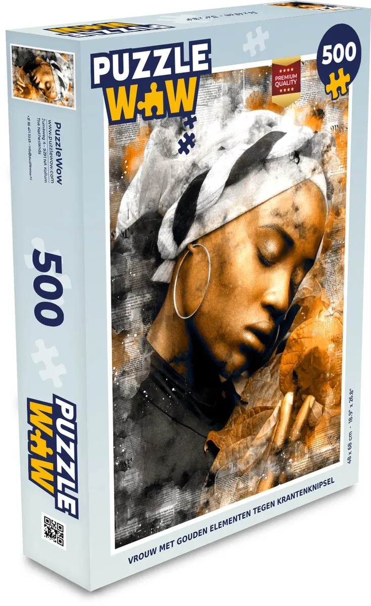 PuzzleWow Krant Hoofddoek Legpuzzel 500 Stuks