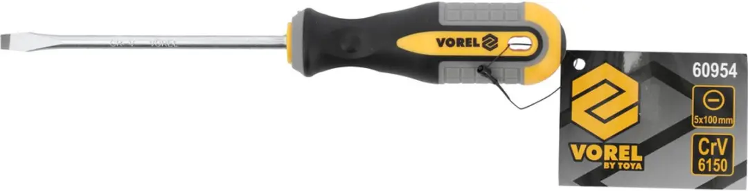 Vorel Platkopschroevendraaier 60954 - 5x100mm - CrV Staal - afbeelding 2 van 4