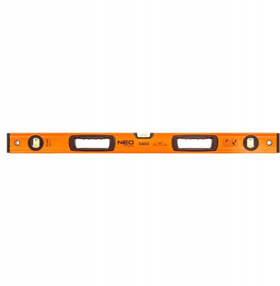 NEO TOOLS Aluminium Waterpas S 400, 3 Etiketten, 80cm