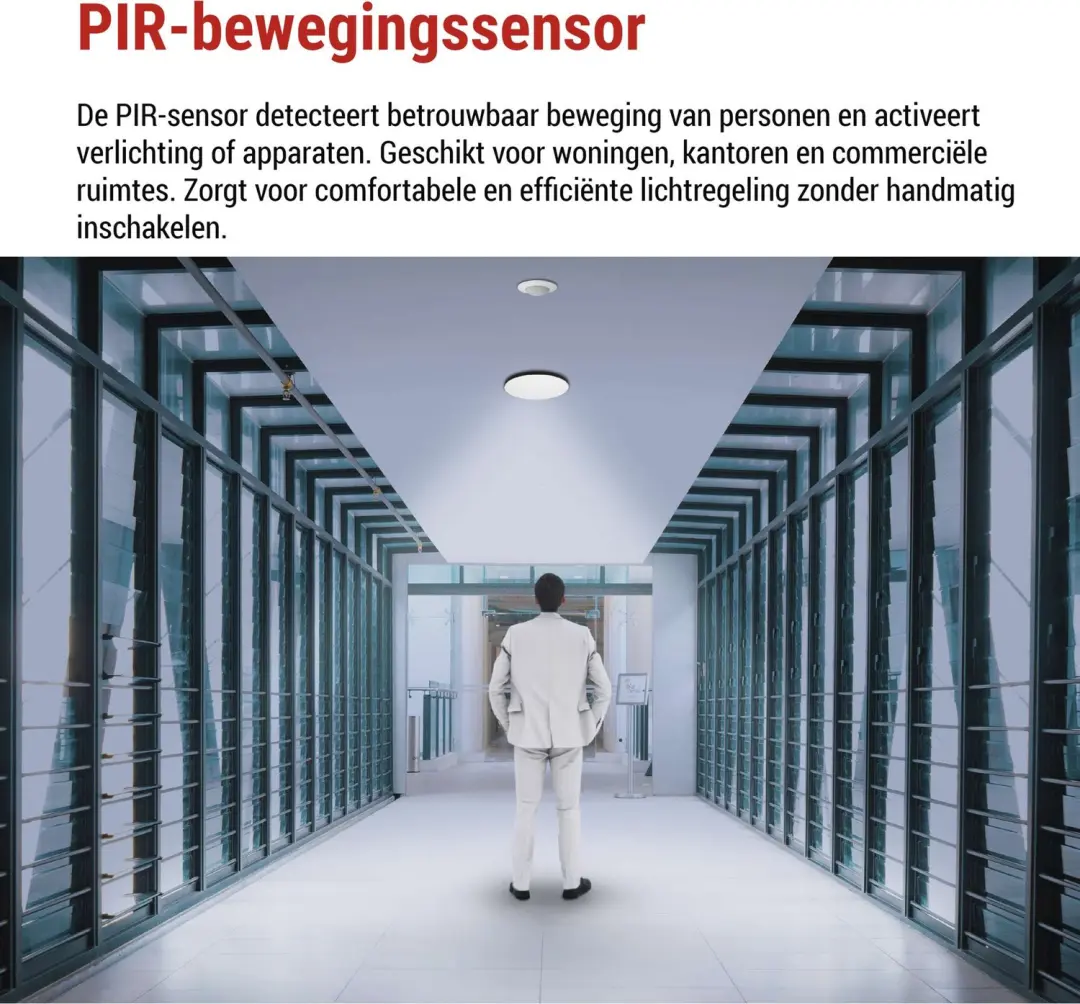 EMOS GS12111 PIR-sensor Bewegingsmelder - 1200W - Wit - afbeelding 3 van 6