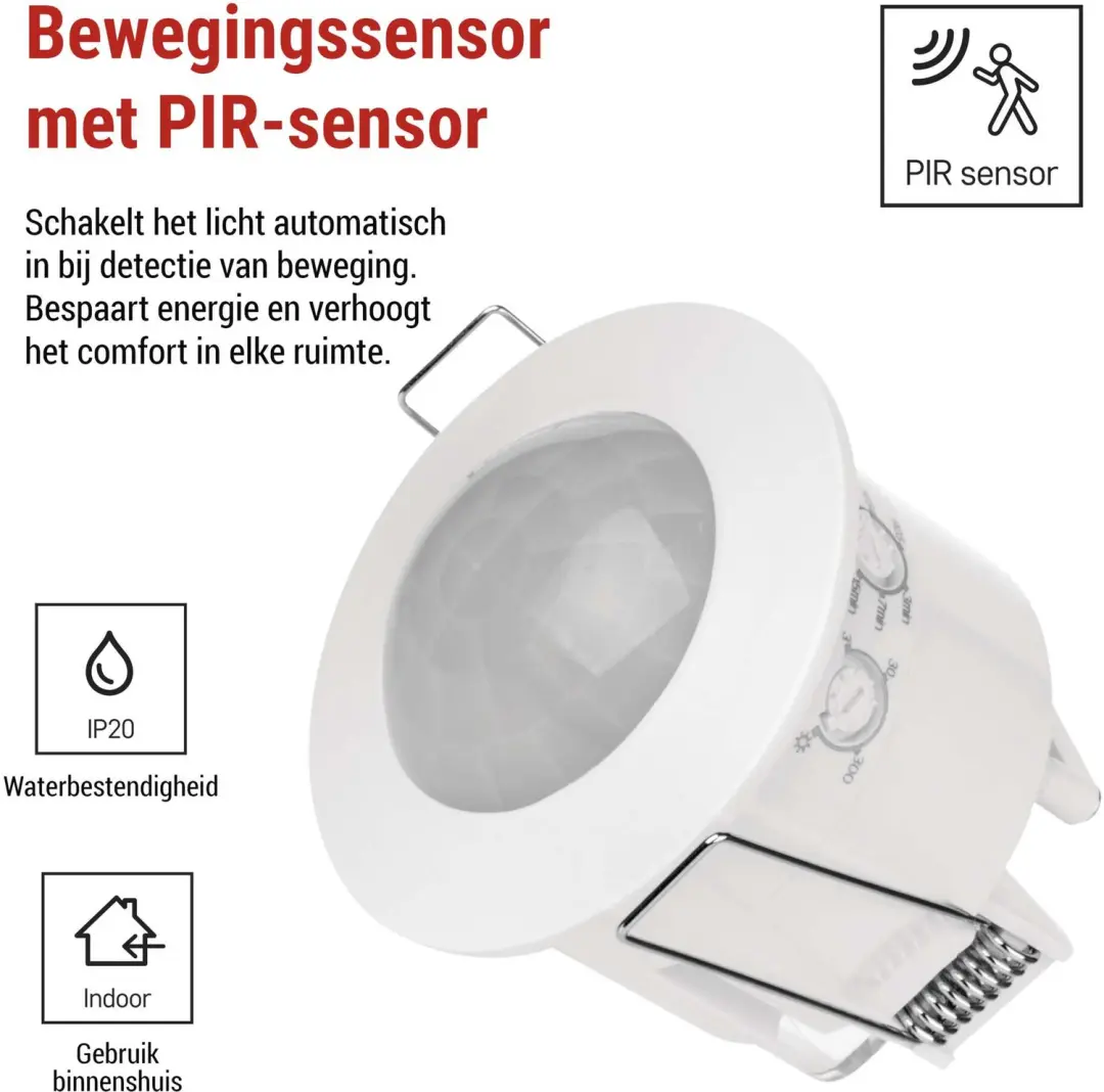 EMOS GS12111 PIR-sensor Bewegingsmelder - 1200W - Wit - afbeelding 2 van 6