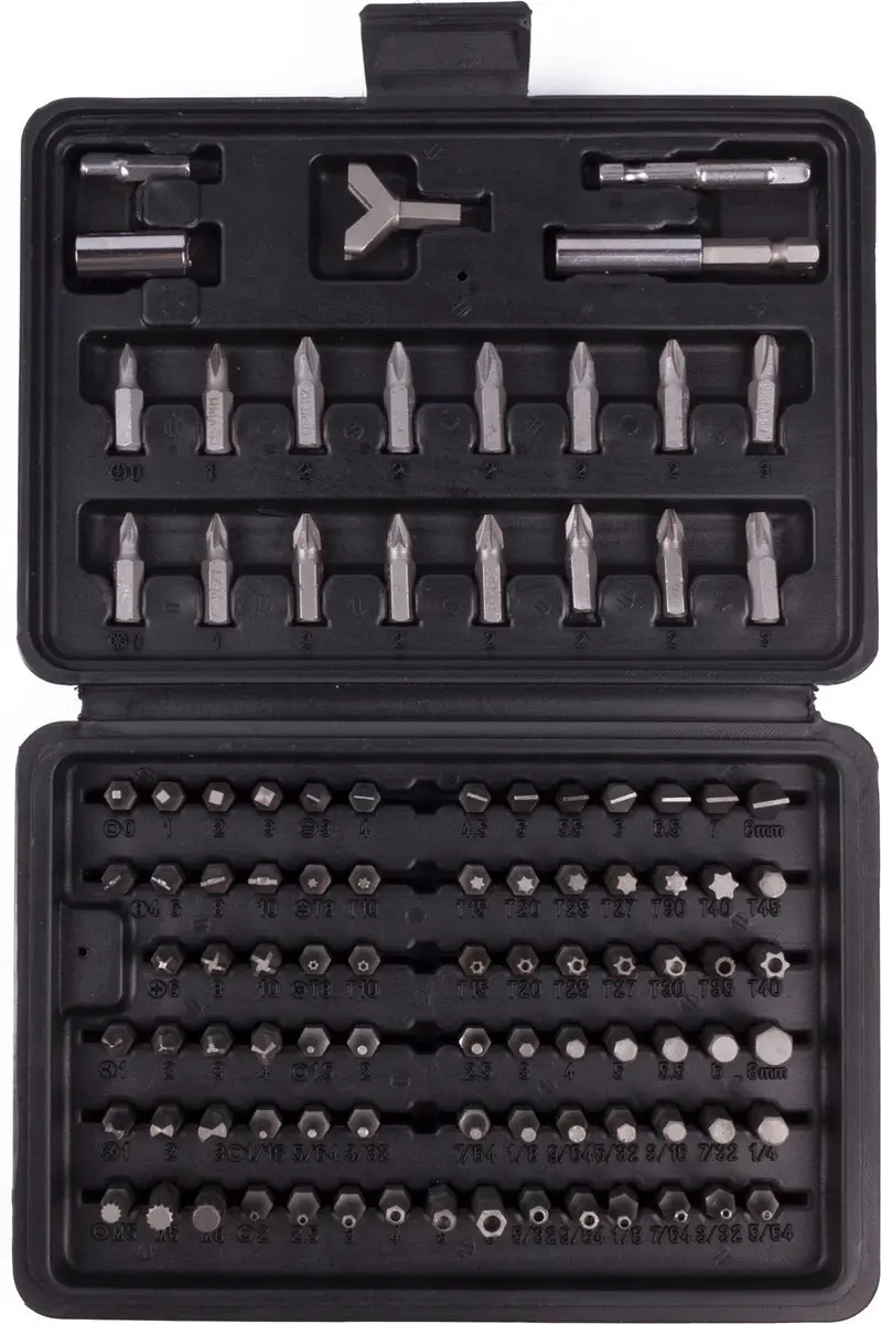 Benson 100-delige schroevendraaierset - bitset met opbergcase - afbeelding 2 van 6