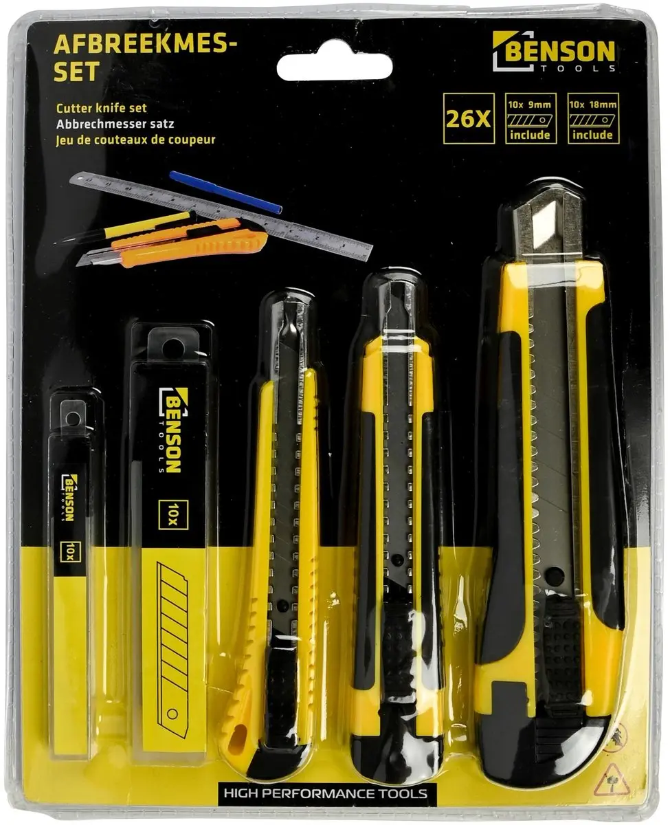 Benson Afbreekmessen 9 mm en 18 mm - 20 Reservemessen - afbeelding 6 van 6