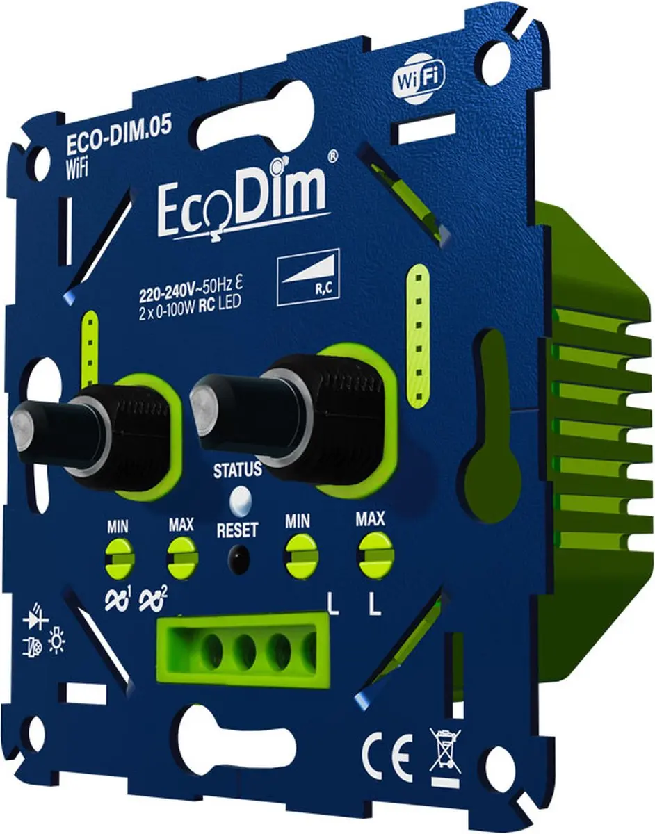 WiFi LED Dimmer DUO Inbouw 2x 0-100W