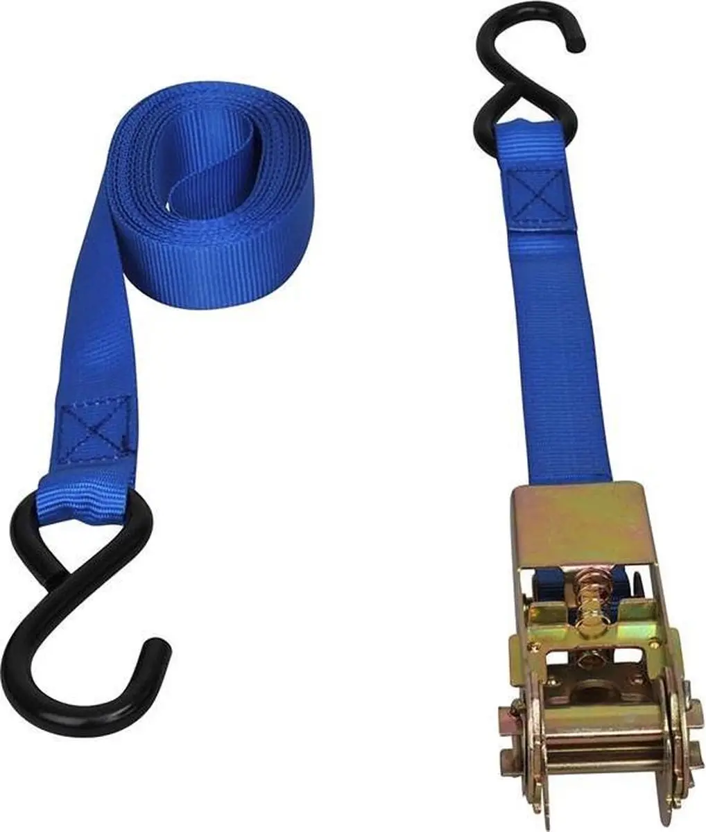 ProPlus Spanband met ratel 25mm x 5m - 250kg - Blauw - afbeelding 4 van 6