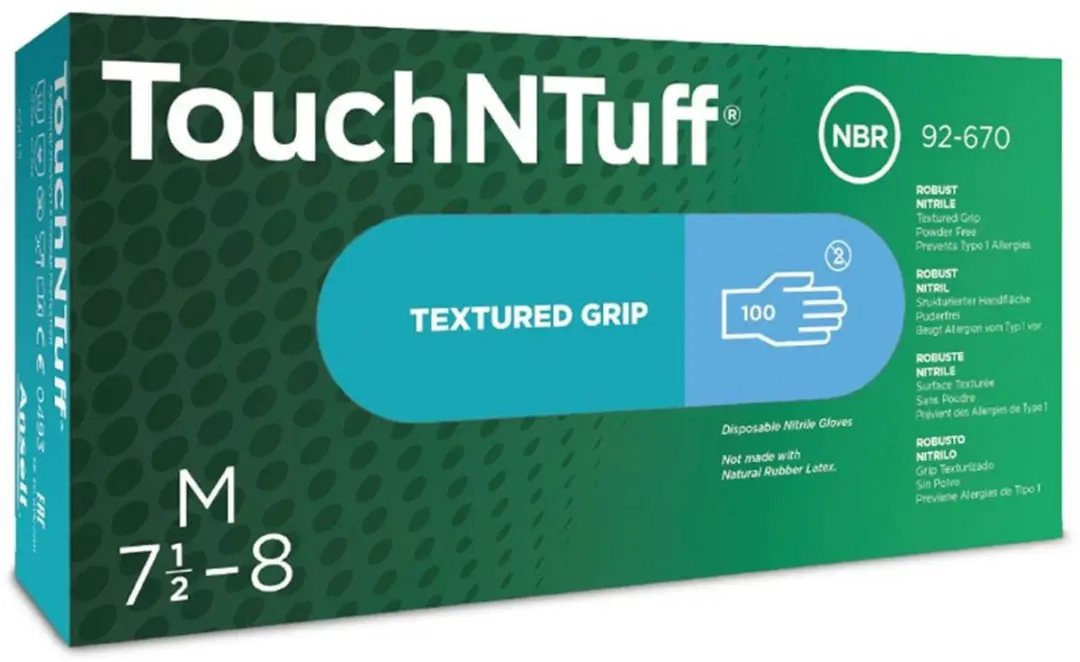 Ansell TouchNTuff 92-670 nitril wegwerphandschoen L