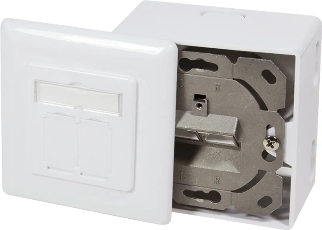 Danicom CAT5e UTP/STP Opbouwdoos - Wit - afbeelding 5 van 6