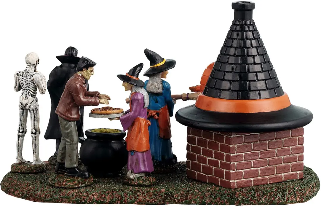 Lemax Spooky Town Zelda's Black Hat Pizzeria Ornament - afbeelding 2 van 4