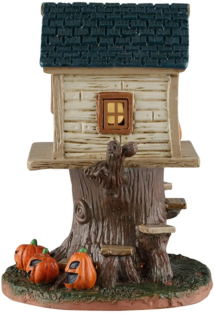Lemax Spooky Town Skull Tree House Ornament - Met Licht - afbeelding 3 van 4