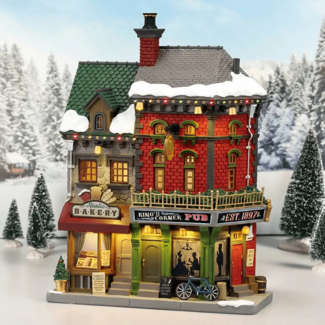 Lemax King's Corner Pub Façade - afbeelding 3 van 3