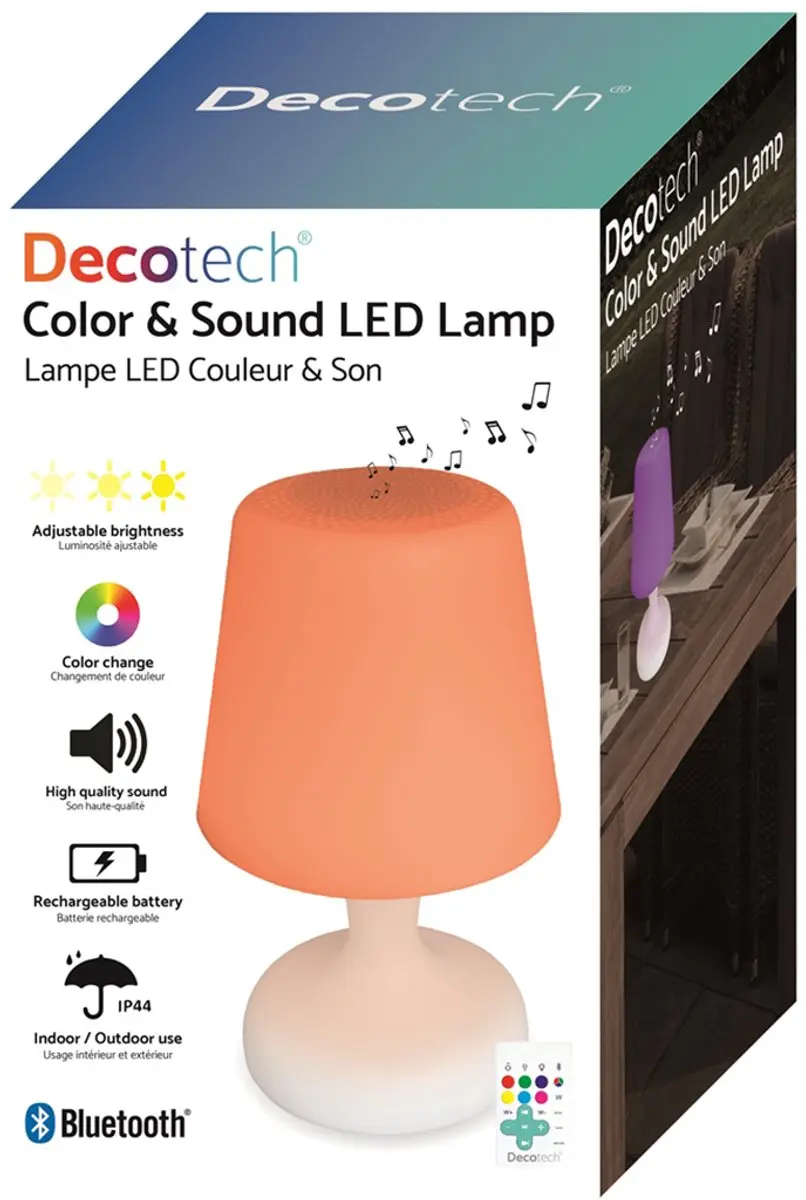 Lexibook Bluetooth Speaker Tafellamp - Veelkleurig LED - afbeelding 4 van 6