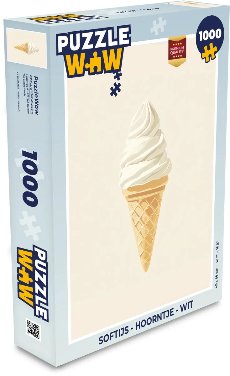 PuzzleWow Softijs Hoorntje Legpuzzel 1000 Stuks