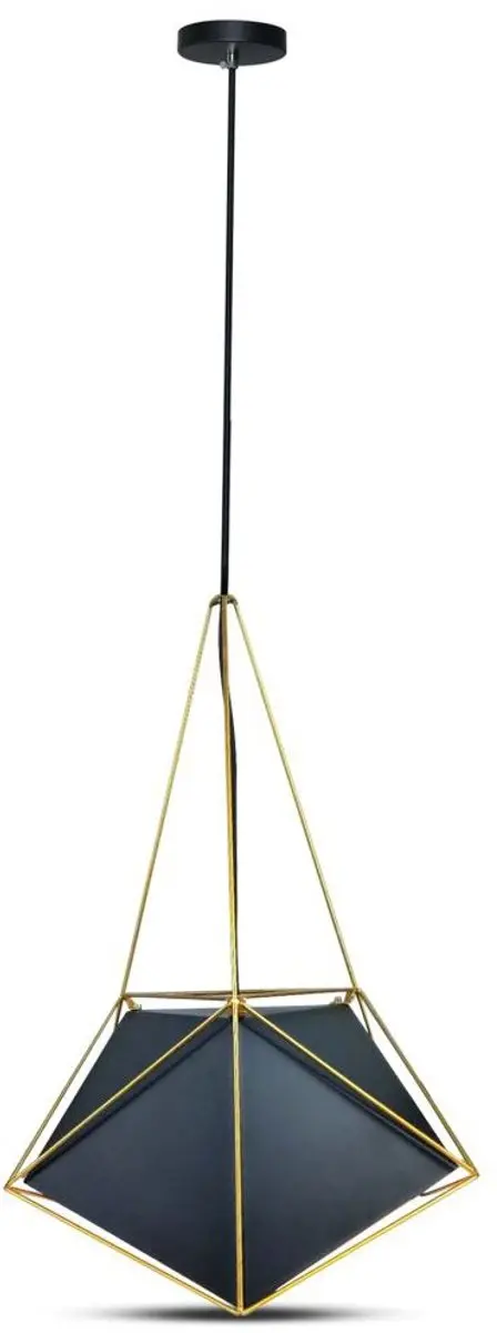 V-TAC VT-7401-BG Hanglamp zwart goud E27 pendellamp modern eettafel lamp