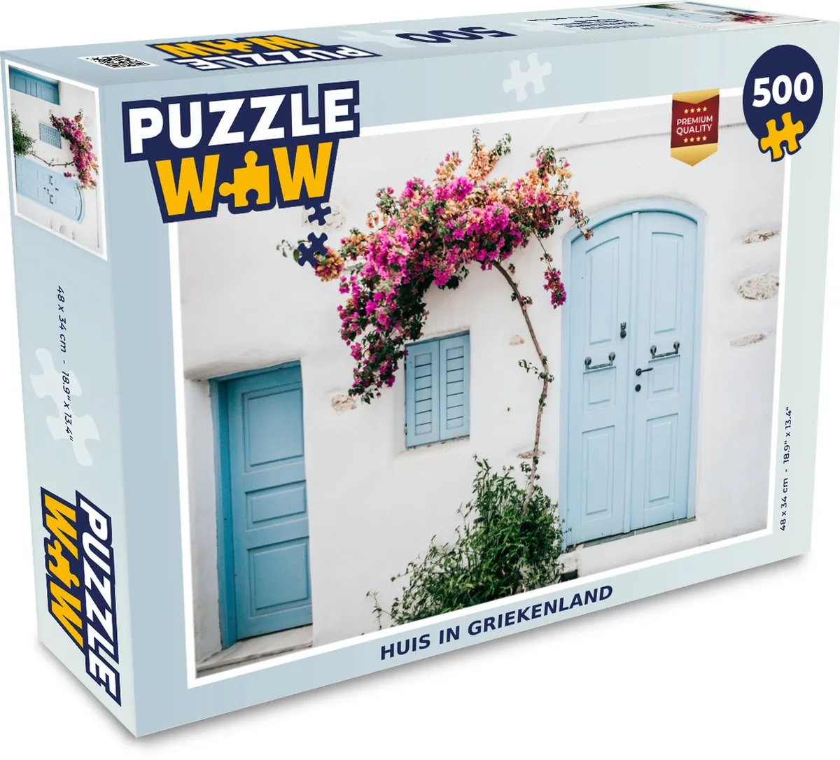 PuzzleWow Griekenland Huis Legpuzzel 500 Stuks
