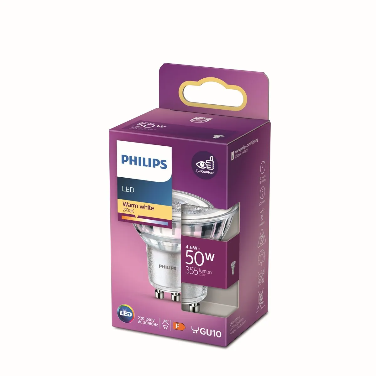 Philips Meranti Opbouwspot 4x GU10 Warmwit - 4.8W