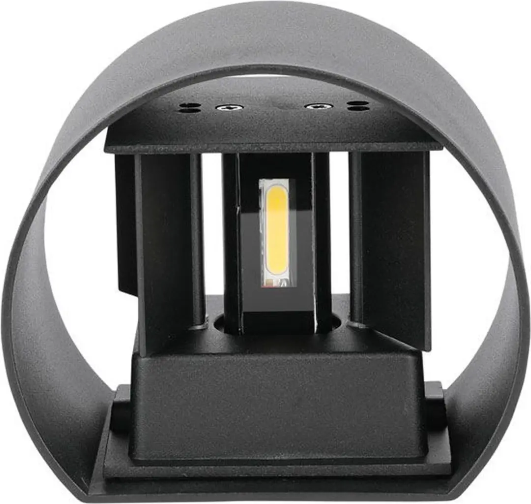 V-TAC VT-756-B-N LED Ronde Wandlamp - IP65 - Zwart - afbeelding 5 van 6