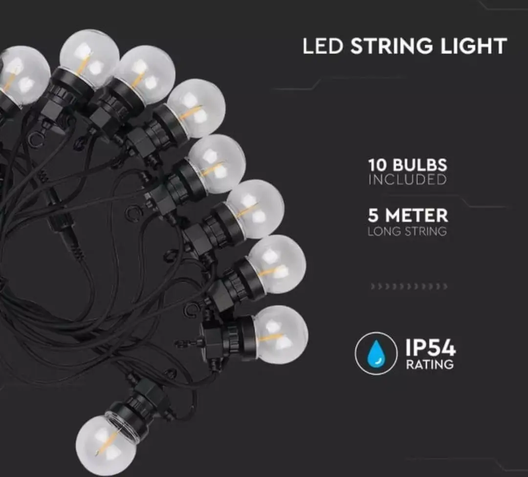 V-TAC VT-71510-N String Light - IP44 - 3000K - afbeelding 4 van 6