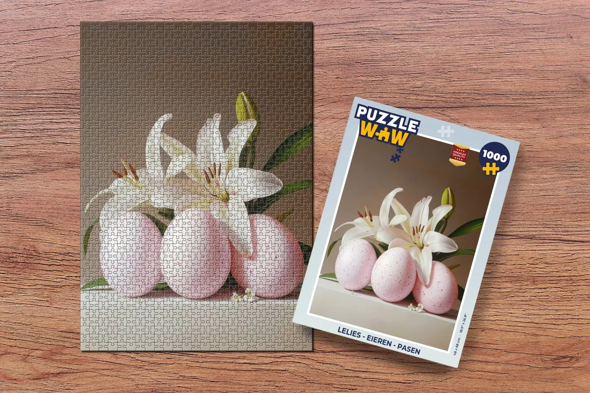 PuzzleWow Pasen Legpuzzel 1000 Stuks - Lelies & Eieren