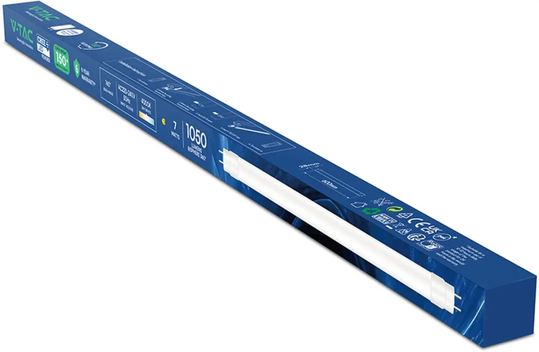 V-TAC VT-007 LED T8-buis 7W 60cm 4000K - afbeelding 5 van 6