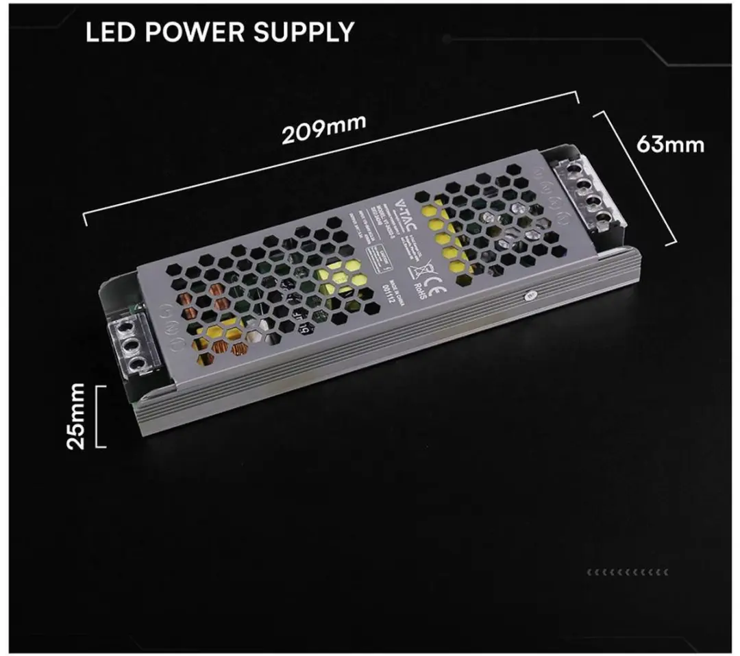 V-TAC VT-24202-S LED-transformator 200W 24V - afbeelding 3 van 3
