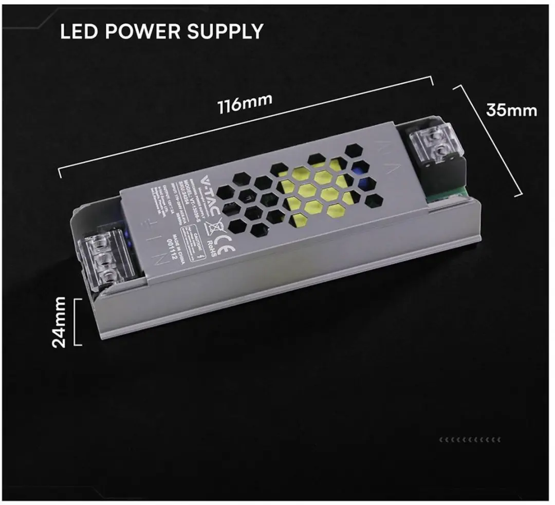 V-TAC VT-13036-S LED-transformator 36W 12V - afbeelding 2 van 3