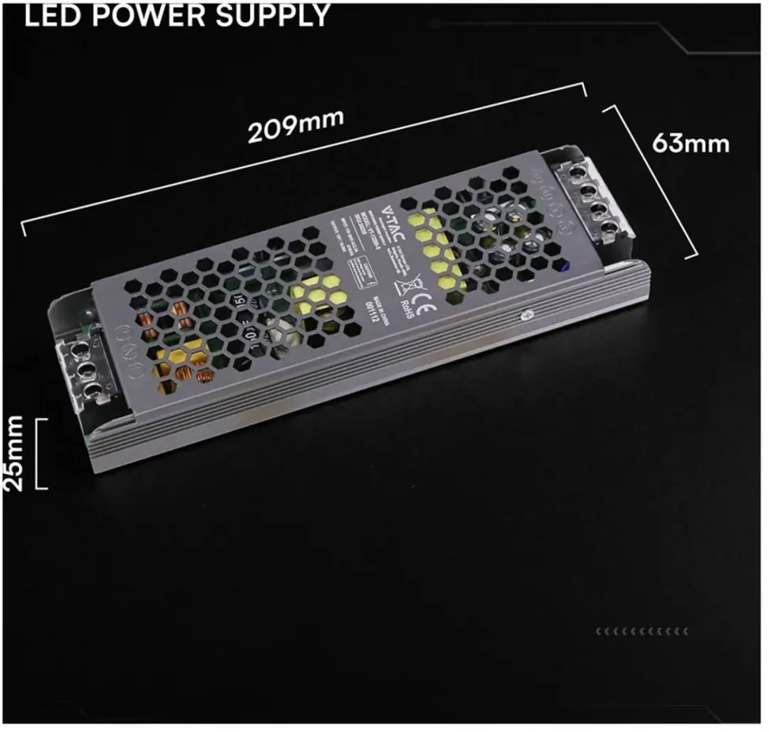 V-TAC VT-13200-S LED-transformator 200W 12V - afbeelding 3 van 3