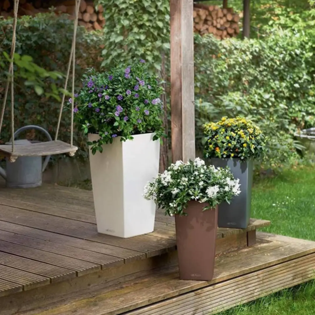 Lechuza Cubico Color 22 Plantenbak - Wit - afbeelding 6 van 6